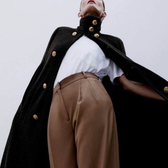 ZARA XS/S LIMITED EDITION WOOL BLEND CAPE - Picture 6 of 8